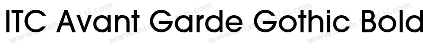 ITC Avant Garde Gothic Bold字体转换
